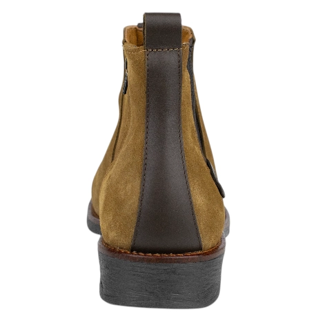 Botines Chelsea de Serraje Marrón para Hombre con Cremallera y Plantilla de Gel - Innova Shoes 1700
