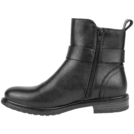 Botín Motero Negro Piel Plano Mujer Nyrex 541K548