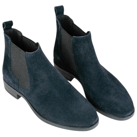 Botines Chelsea de Piel Serraje para Mujer con Tacón Bajo - Innovation 39244