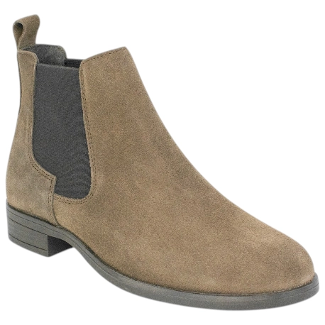 Botines Chelsea de Piel Serraje para Mujer con Tacón Bajo - Innovation 39244