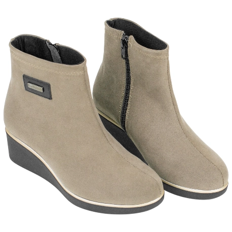 Botin Waterproof Marrón Licra Adaptable Plantilla Extraíble Cuña Media Doctor Cutillas 64841
