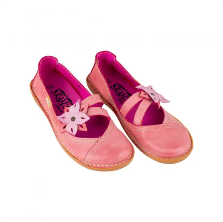 Merceditas de mujer Planas en piel con flor | Zapatos casuales