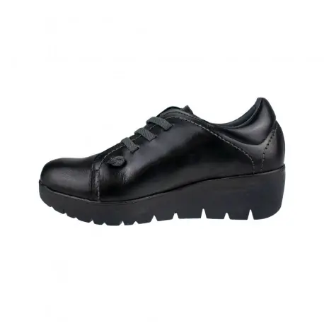 Zapato de Piel, Subido, Cuña Elásticos, Plantilla Extraíble, Bran´s, 13791