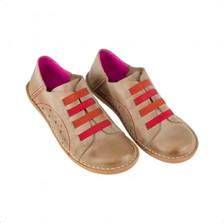 Zapato Plano Muer Verano Piel con Gomas Anchas Brans