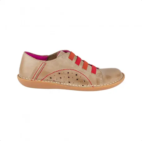Zapato Plano Muer Verano Piel con Gomas Anchas Brans