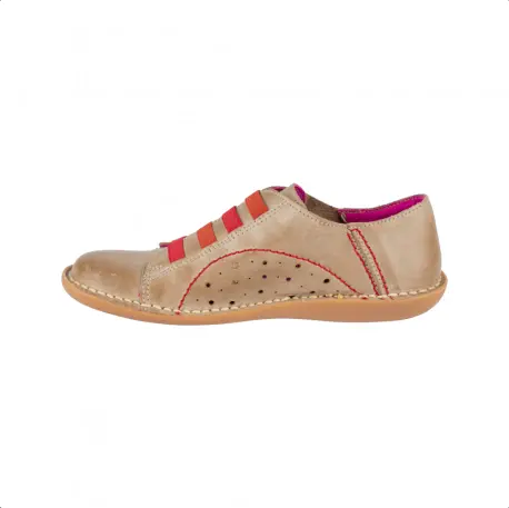 Zapato Plano Muer Verano Piel con Gomas Anchas Brans