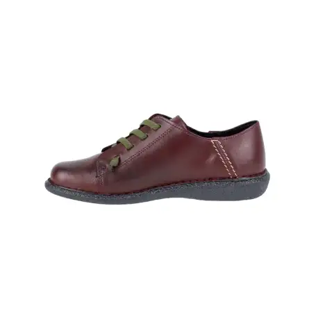 Zapato de Mujer Negro Granate y Marron Subido Elasticos Piel Brans 4008