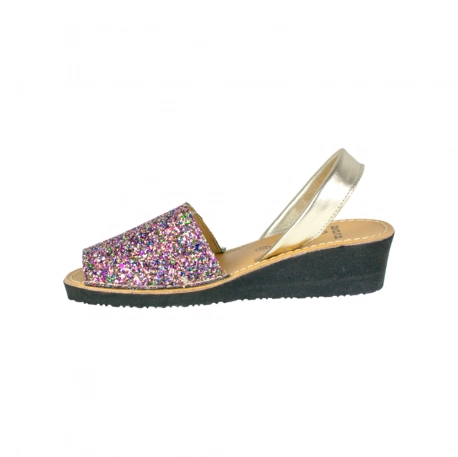 Menorquinas con Cuña y Glitter C Ortuño 1275