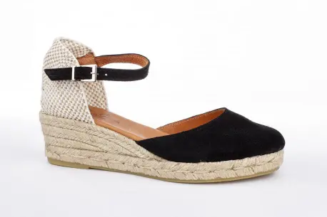 Cuñas Esparto Bajas Piel Serraje Pulsera 3 Cuerdas Carmen García 52S3