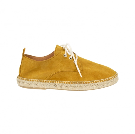 Alpargata Cordones Hombre Piel Serraje Carmen García 71S16
