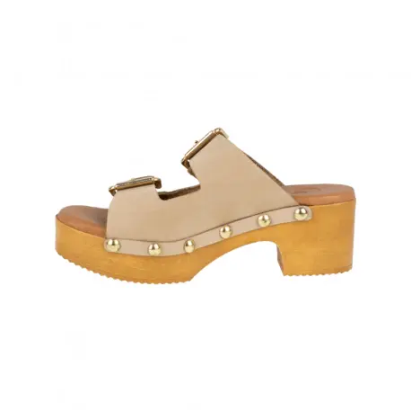 Sandalias Hebillas y Tachas Nobuck Planta Gel CSY BAN003 Talla 37