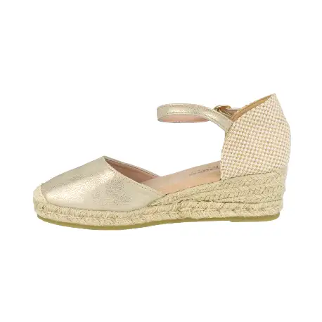 Alpargatas de Esparto con Cuña Baja y Pulsera para Mujer - Amarpies ACX26481