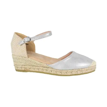 Alpargatas de Esparto con Cuña Baja y Pulsera para Mujer - Amarpies ACX26481