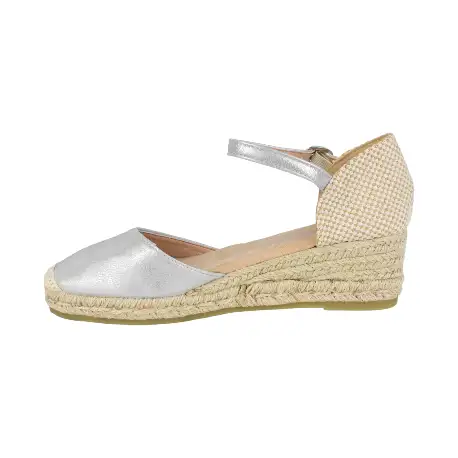 Alpargatas de Esparto con Cuña Baja y Pulsera para Mujer - Amarpies ACX26481