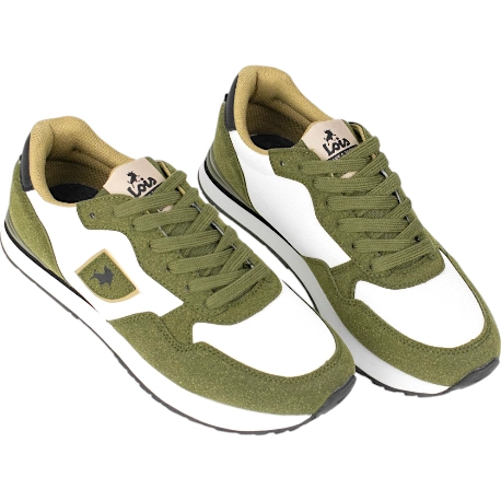 Zapatilas Lois en Blanco y Verde Casual - 64401