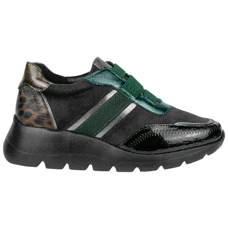 Zapatillas Urbanas Cuña Media Combinado Elásticos Amarpies AMD29417