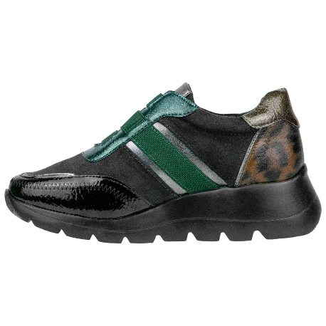 Zapatillas Urbanas Cuña Media Combinado Elásticos Amarpies AMD29417