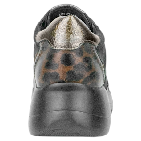 Zapatillas Urbanas Cuña Media Combinado Elásticos Amarpies AMD29417