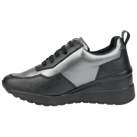 Zapatillas Casuales Cuña Media Cordón y Cremallera Lateral Nyrex 597K404