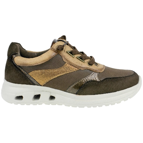 Zapatilla de Vestir Marrón Plano Elásticos Plantilla Extraíble Amarpies AMD29409