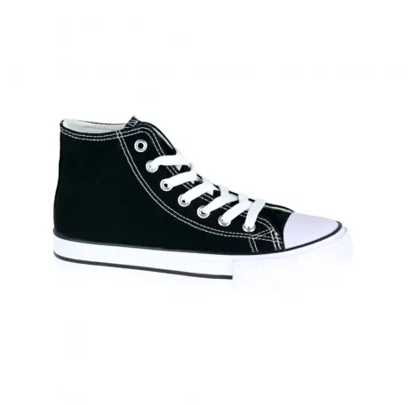 Zapatilla Lona Puntera de Goma Alta 7-A11