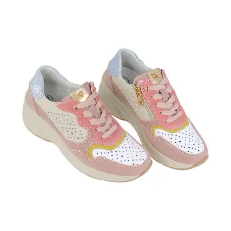 Deportivo Piel Cuña Plantilla Extraíble Tricolor Descanflex 80023