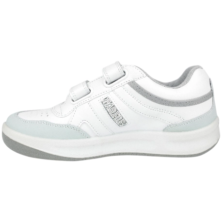 Deportivo Paredes Retro Hombre Piel Blanco Negro Velcro 101