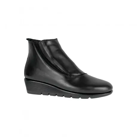 Botines de Piel en Negro con Cuña y Plantilla Extraíble - Doctor Cutillas 77216