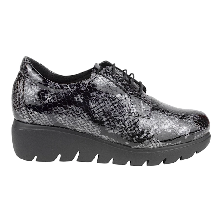 Zapato Piel Charol  Cuña y Cordón Doctor Cutillas 89546