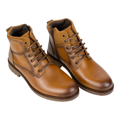 Botas de Piel Hombre con  Cremallera Y Cordones - Innova Shoes IN 70/724