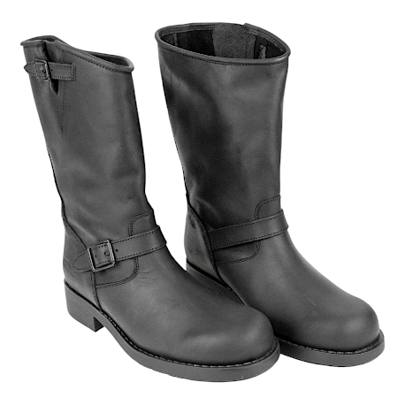 Botas Moteras hombre negra piel Johnny Bulls 7828