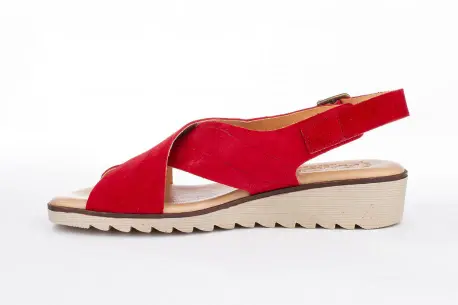 Sandalias Kaola Piel Serraje Cruzada Grabado Coco 205 Talla 36