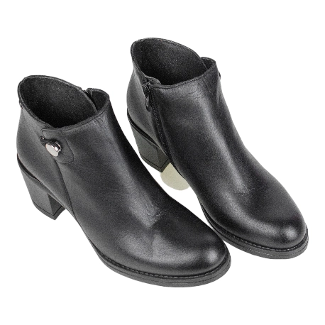 botines piel mujer con tacón ancho - Kaola 8814