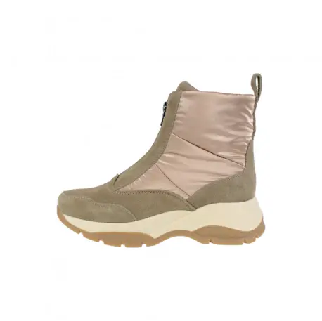 botin deportivo mujer en piel color taupe - Kelara K31271