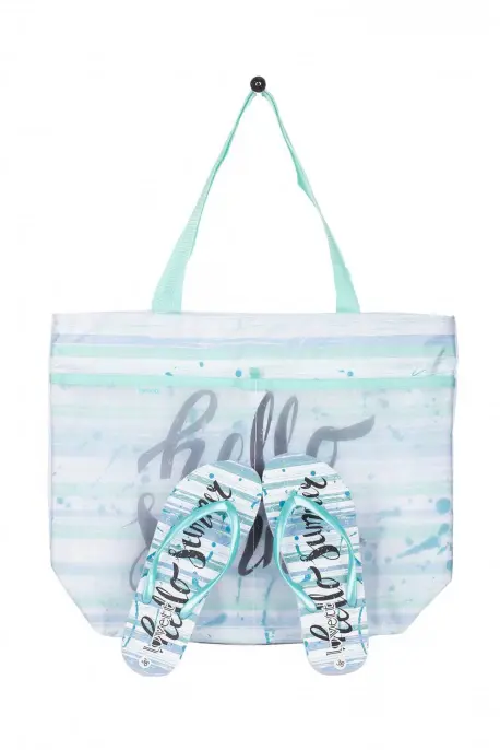 Sandalia Mas Bolso Mujer Playa Estampado Lovett k02010