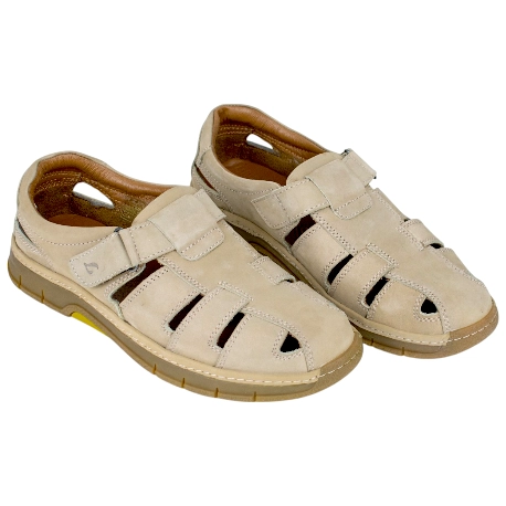 Sandalia Luisetti Piel Hombre Nobuck velcro 38600NO