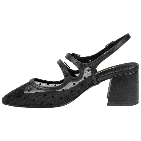 Mary Jane Destalonada Tacón Ancho Medio Con Transparencias Corina M6260