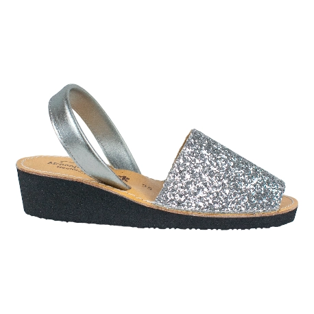 Menorquinas cuña Glitter Mujer 562
