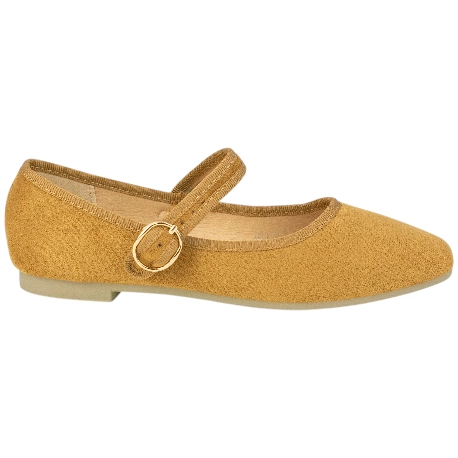 Merceditas de Terciopelo para Mujer con Punta Cuadrada y Hebilla - Andarina B2113