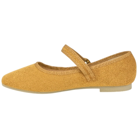 Merceditas de Terciopelo para Mujer con Punta Cuadrada y Hebilla - Andarina B2113