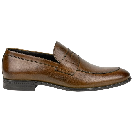 Mocasín Hombre Elegante Piel Marrón Plano Innova Shoes 504