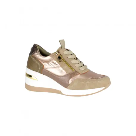 Deportivo Mujer Plomo y Taupe de Cuña y Cremallera Lateral Mysoft 23M537