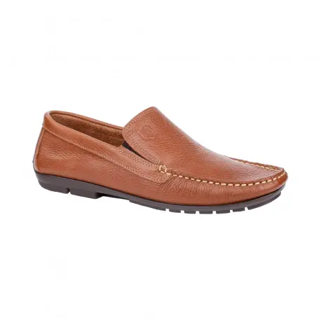 Mocasines Piel Negro Marrón Hombre Cosido Nel Di 7901