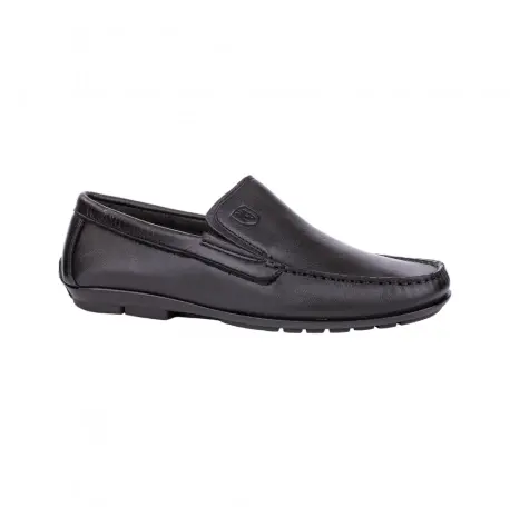Mocasines Piel Negro Marrón Hombre Cosido Nel Di 7901