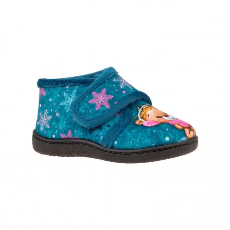 Zapatilla de Andar por Casa Niña y Niño Invierno Abotinada Estampado Oso Plumaflex 12003