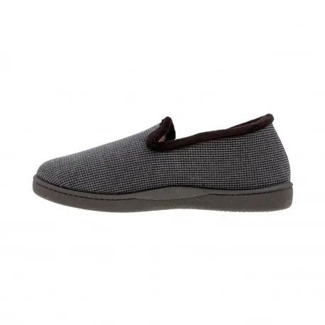 Zapatillas de Estar por Casa Hombre Invierno Cerradas Pana Londres marrón gris y azul marino Plumaflex 12249