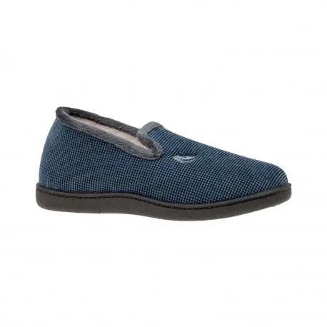 Zapatillas de Estar por Casa Hombre Invierno Cerradas Pana Londres marrón gris y azul marino Plumaflex 12249