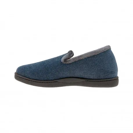 Zapatillas de Estar por Casa Hombre Invierno Cerradas Pana Londres marrón gris y azul marino Plumaflex 12249