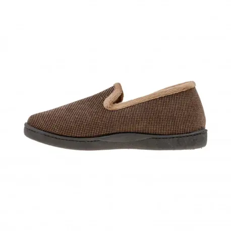 Zapatillas de Estar por Casa Hombre Invierno Cerradas Pana Londres marrón gris y azul marino Plumaflex 12249