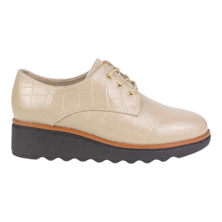 zapatos con cuña en piel coco - ReNature 27828